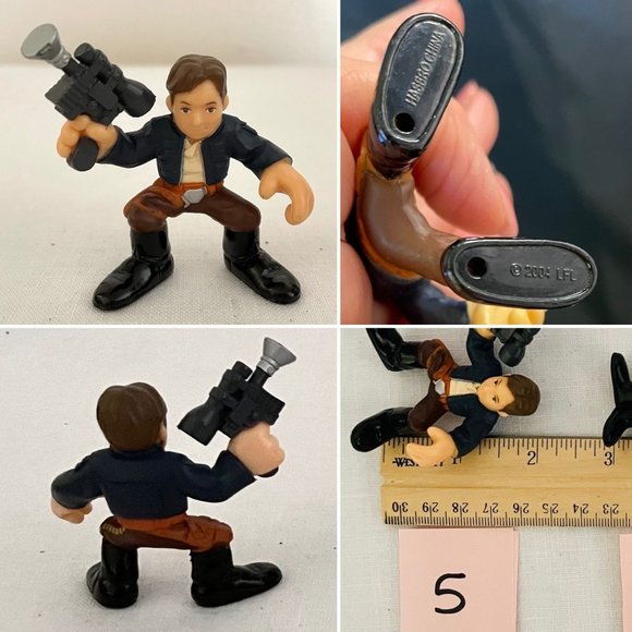 Star Wars Galactic Heroes Mini Figures Han Solo 2004 Spacecore 2.5 in High - Picture 3 of 5